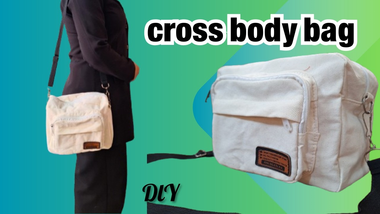 DIY Crossbody 😇: Korean Style Bag 🤩: crossbody with the Pockets 🌿