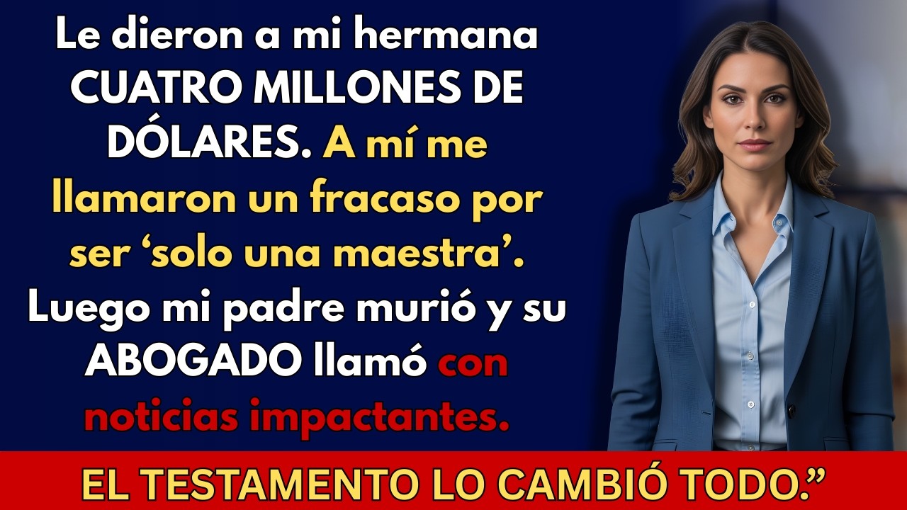 Mis padres le dieron 4millonesdedólaresamihermanaymellamaronun fracasoluegoelabogadodemipadremellamó