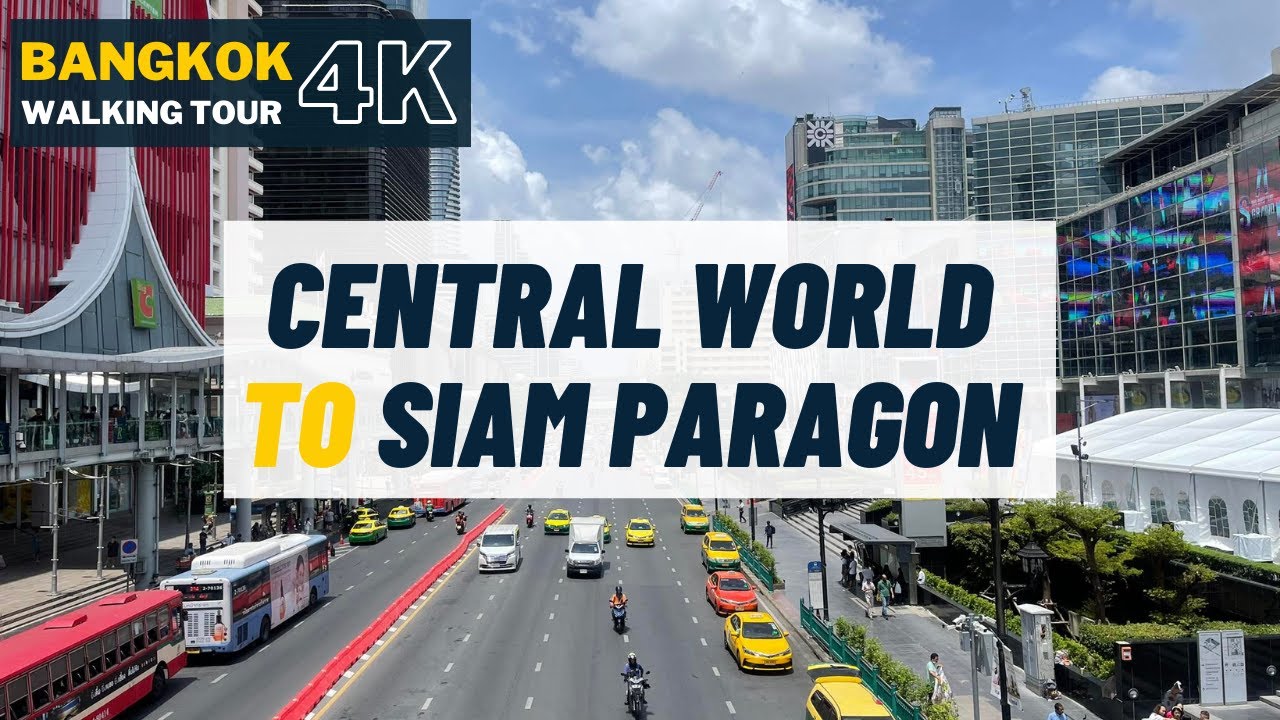 Central World To Siam paragon - Walk with me  - Bangkok & Thailand Nightlife [4k 60fps]