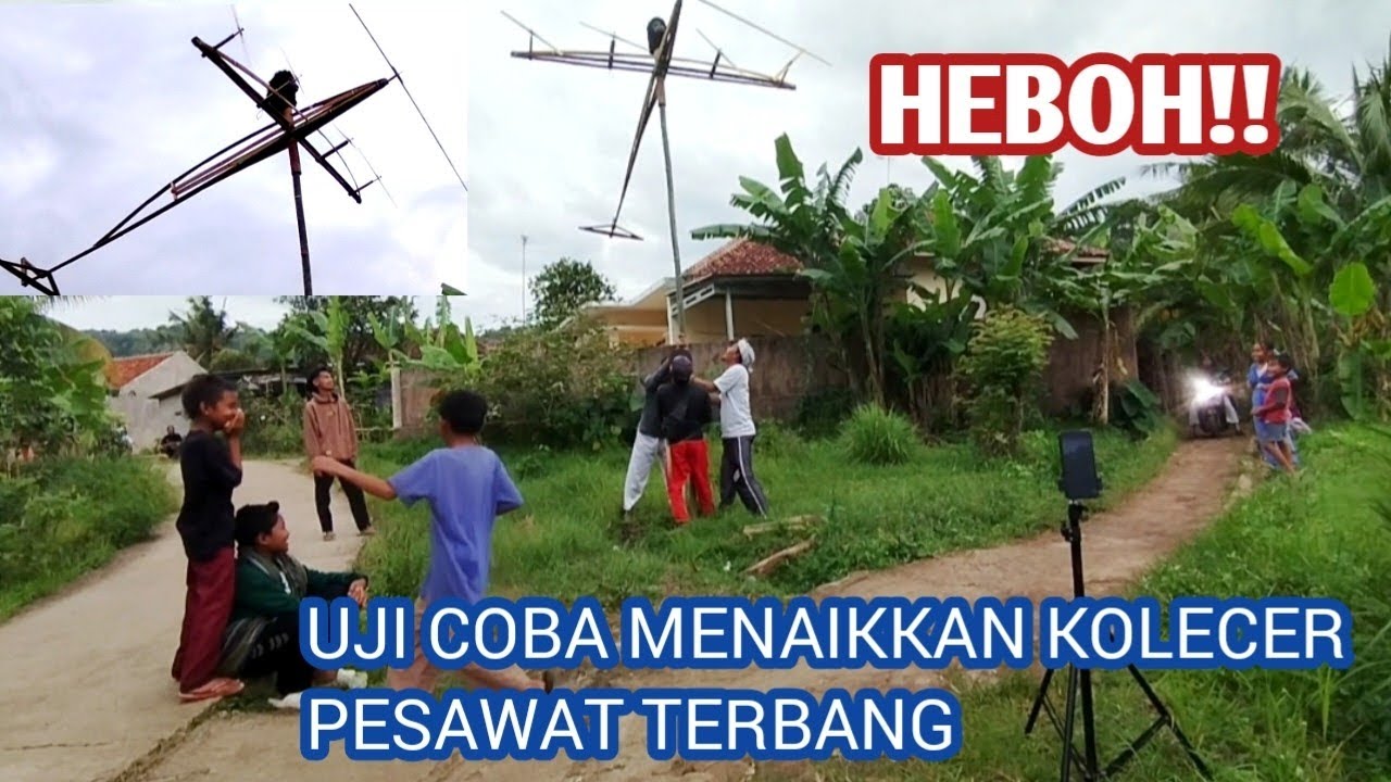 HEBOH!! uji coba menaikan kolecer pesawat terbang 