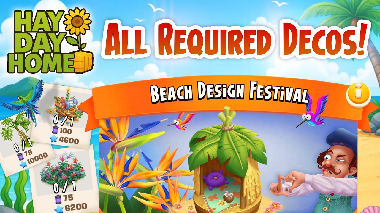 Hay Day Beach Design Festival | How to Get the Required Decorations #HayDay #DesignFestival