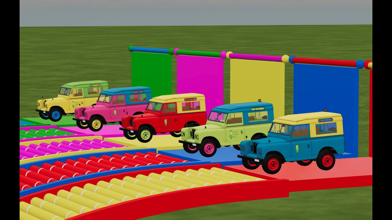 TRANSPORTING POLICE CARS , CRANE , JEEP FULCOLOR IN TRANSPORTING OF COLOR - FS 22