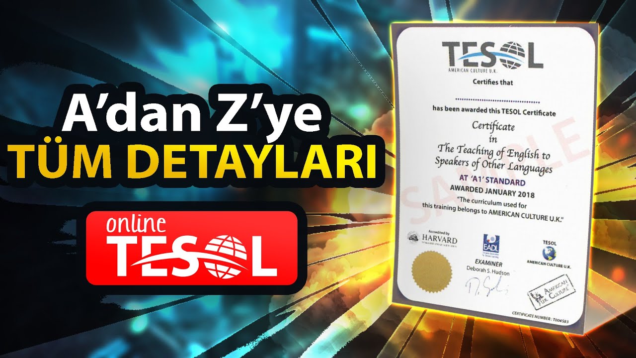 TESOL A'dan Z'ye tüm detayları ile....  #tesol  #tesolbelgesi  #tesolsertifikası  #ingilizceöğretmen