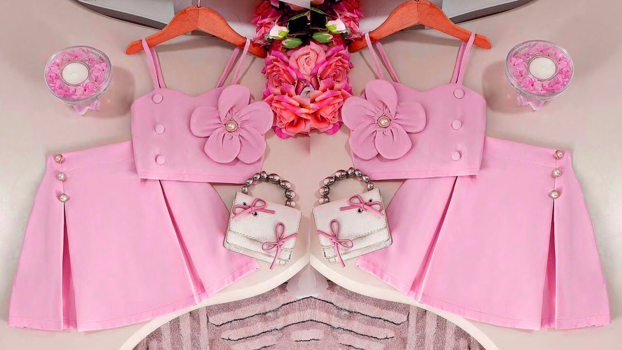 Baby Girl Stylish Top with Skirt Cutting & Stitching | Easy DIY Dress Sewing Tutorial