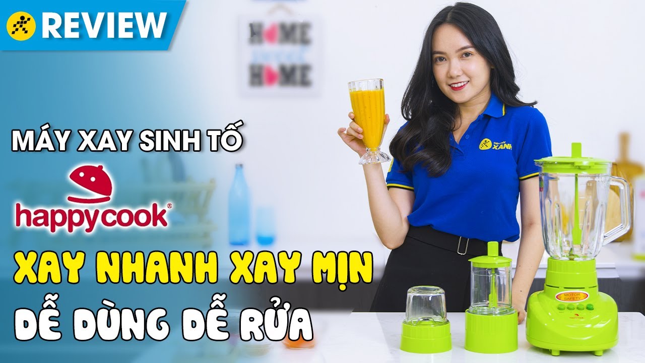 Máy xay sinh tố HappyCook: 3 cối tiện lợi, dễ dùng dễ rửa (HCB-150B) • Điện máy XANH