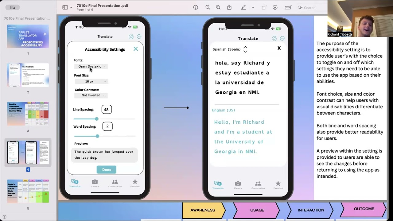 Translation App and Prototyping User Accessibility