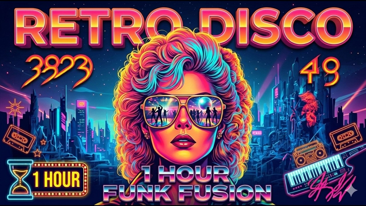 Neon 80s Disco Night Drive Retro Funk Groove | Nostalgic Disco Background Music (1 Hour)