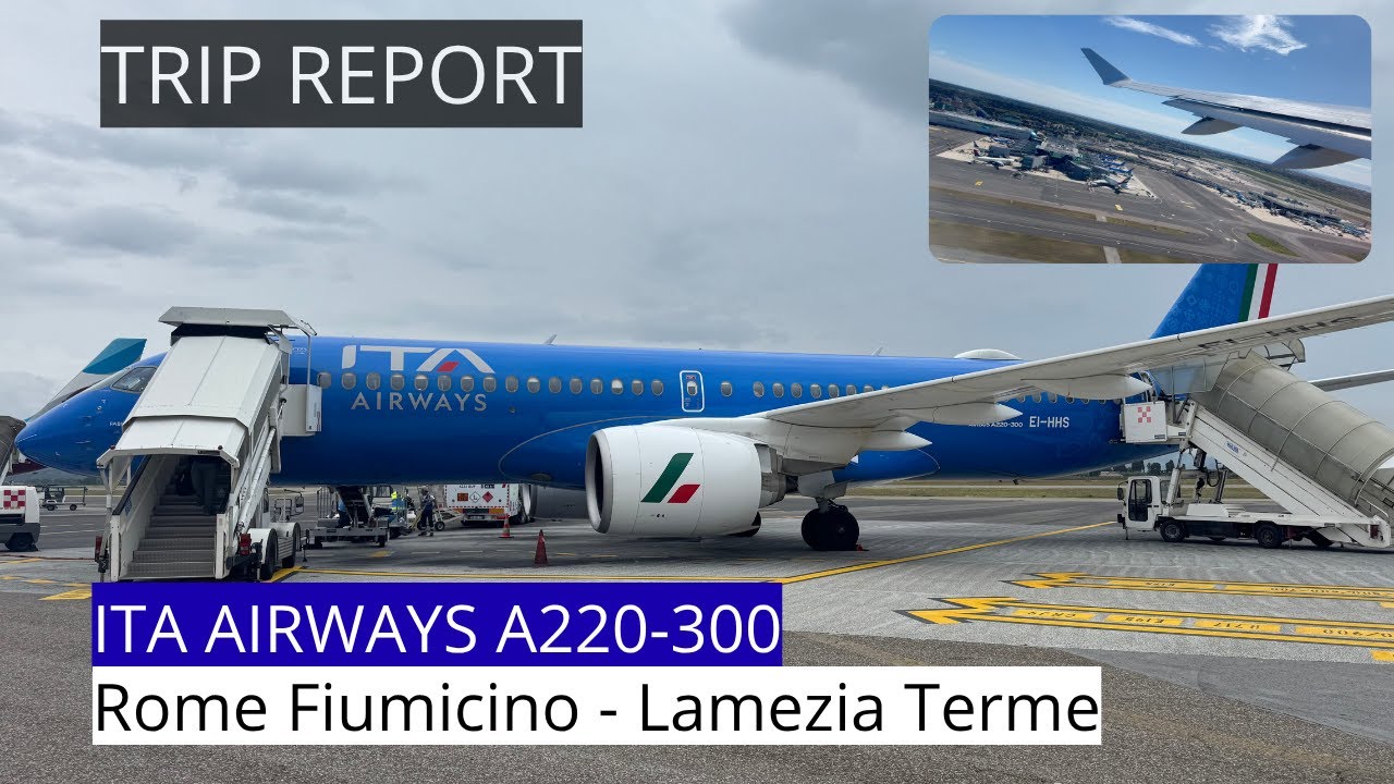 ITA Airways A220-300 – Rome Fiumicino to Lamezia Terme | Trip Report (Europe’s Most Efficient Jet?)