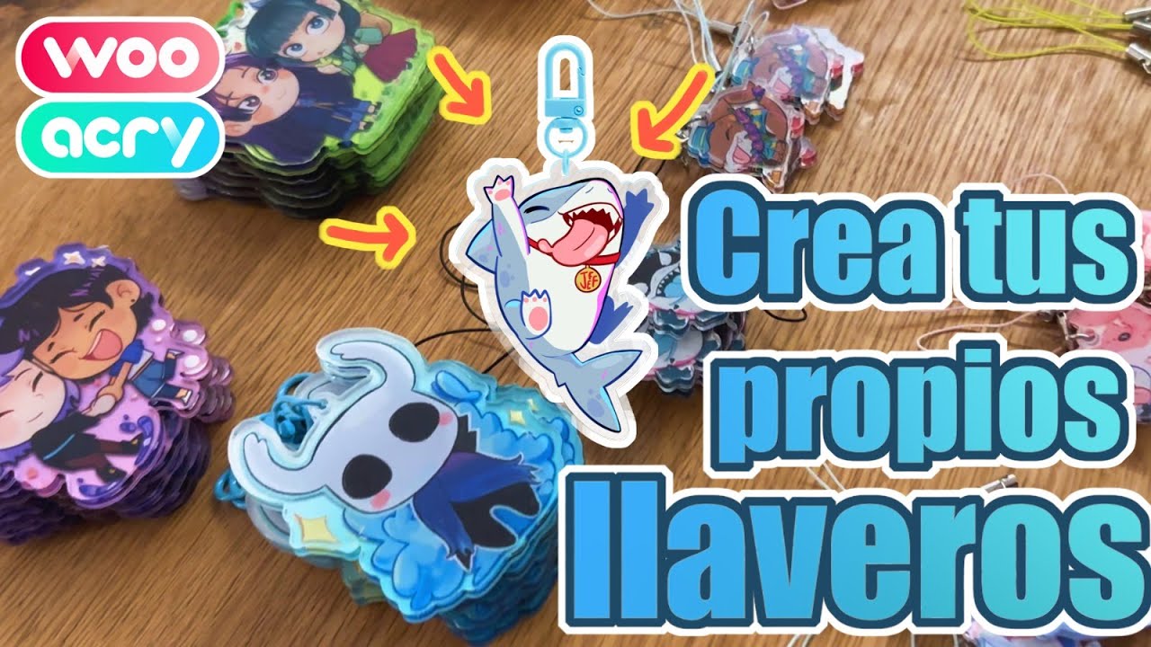 Hice mis propios llaveros 😳😨 | 🎨🥰Aprende PASO a PASO 🎨🥰 Wooacry 🎨