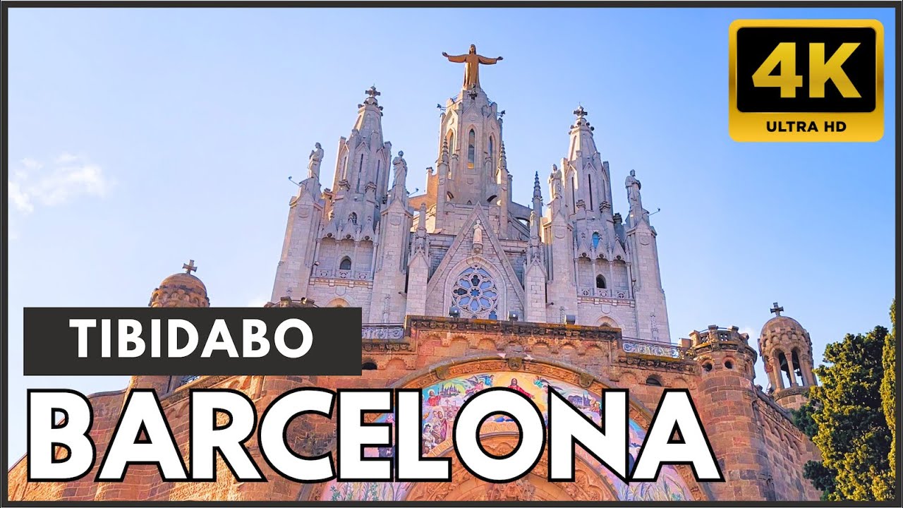 Visit to TIBIDABO 🙌🏼 via Carretera de la Rabassada | BARCELONA Views & Church 2024 in 4K