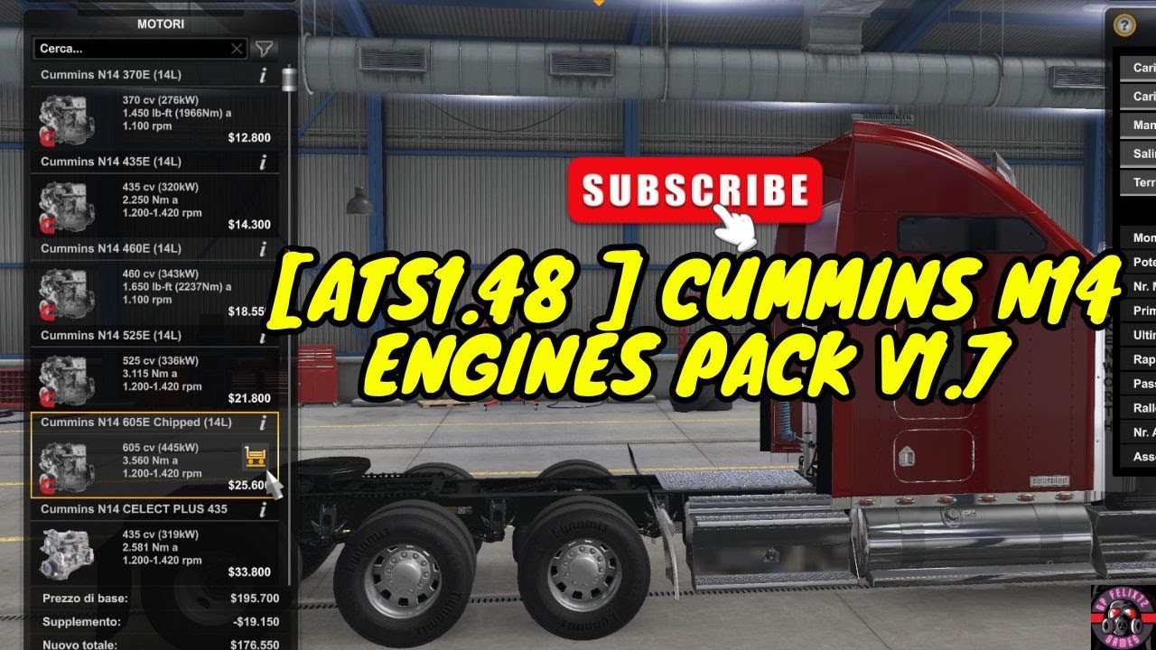 [ATS1.48 ] CUMMINS N14 ENGINES PACK V1.7