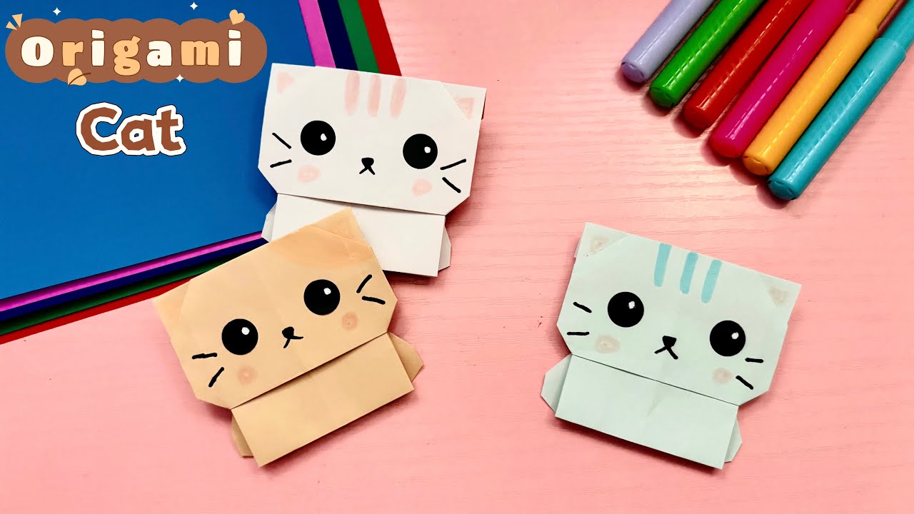Origami Cat / Cute Animal Craft 摺紙貓咪
