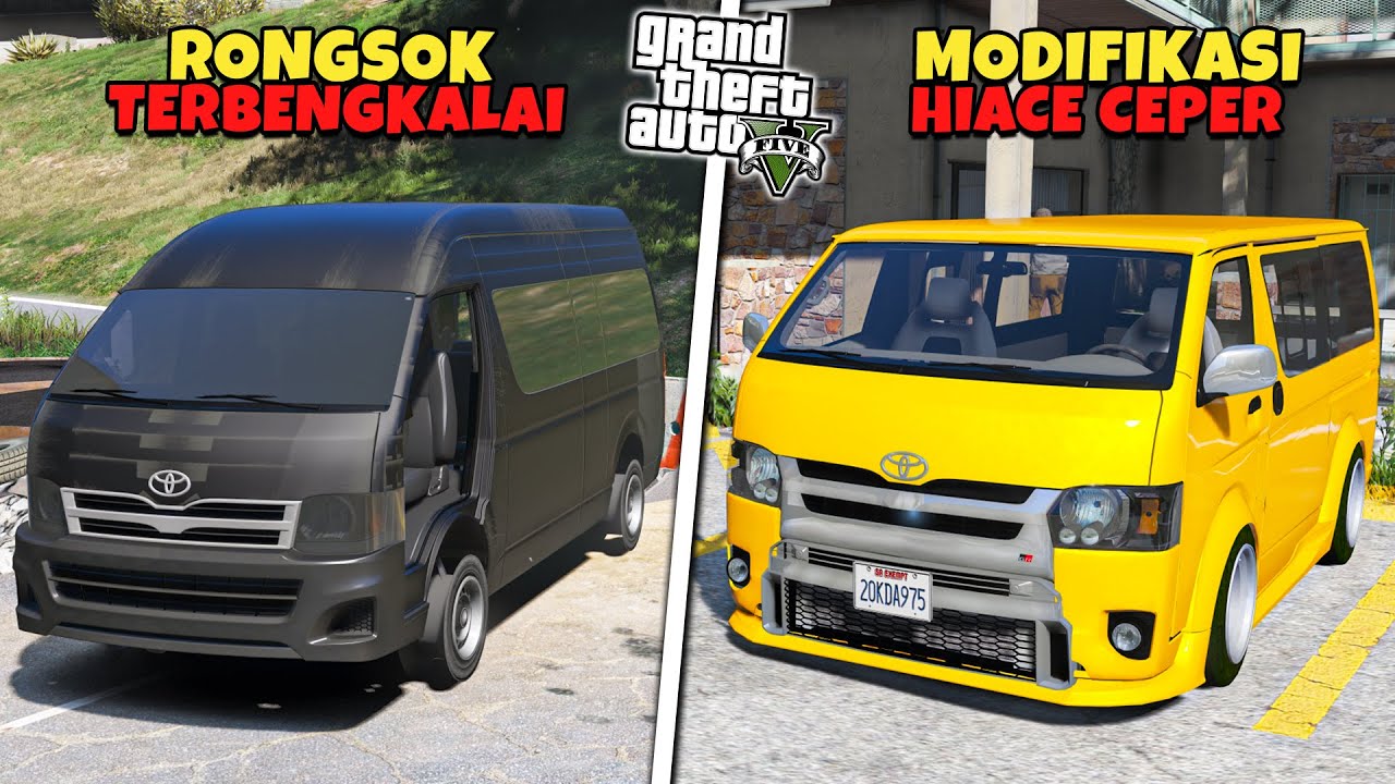 Aku Modifikasi Mobil Hiace Travel Indonesia Yang Sudah Rongsok Terbengkalai - GTA 5 MOD