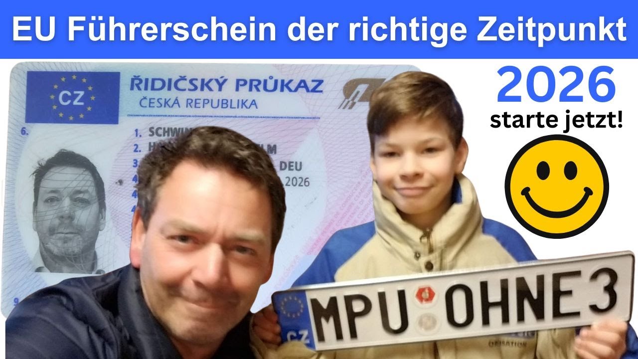EU Führerschein Tschechien jetzt in 2026 starten und im Juli 2026 erhalten, trotz MPU