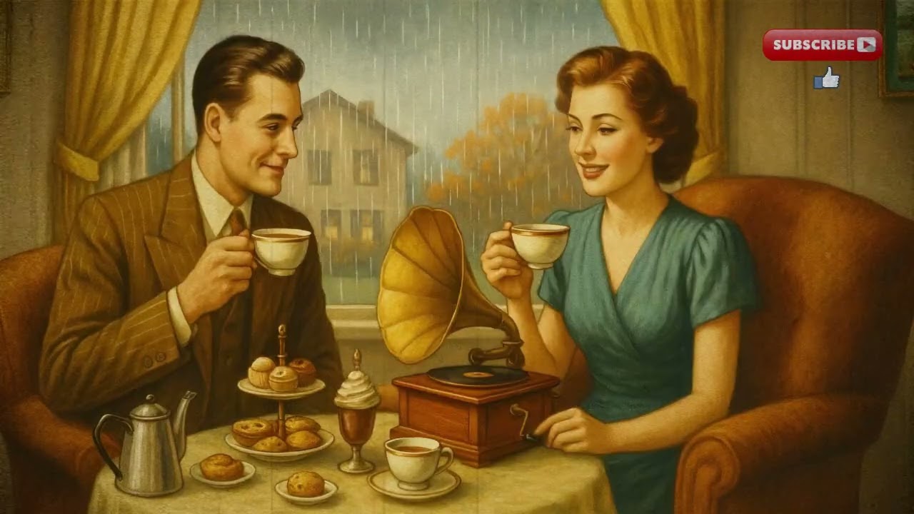 ☕ Vintage Rainy Café Jazz 🌧 1930s–1940s Romantic Music for a Cozy Afternoon 💛