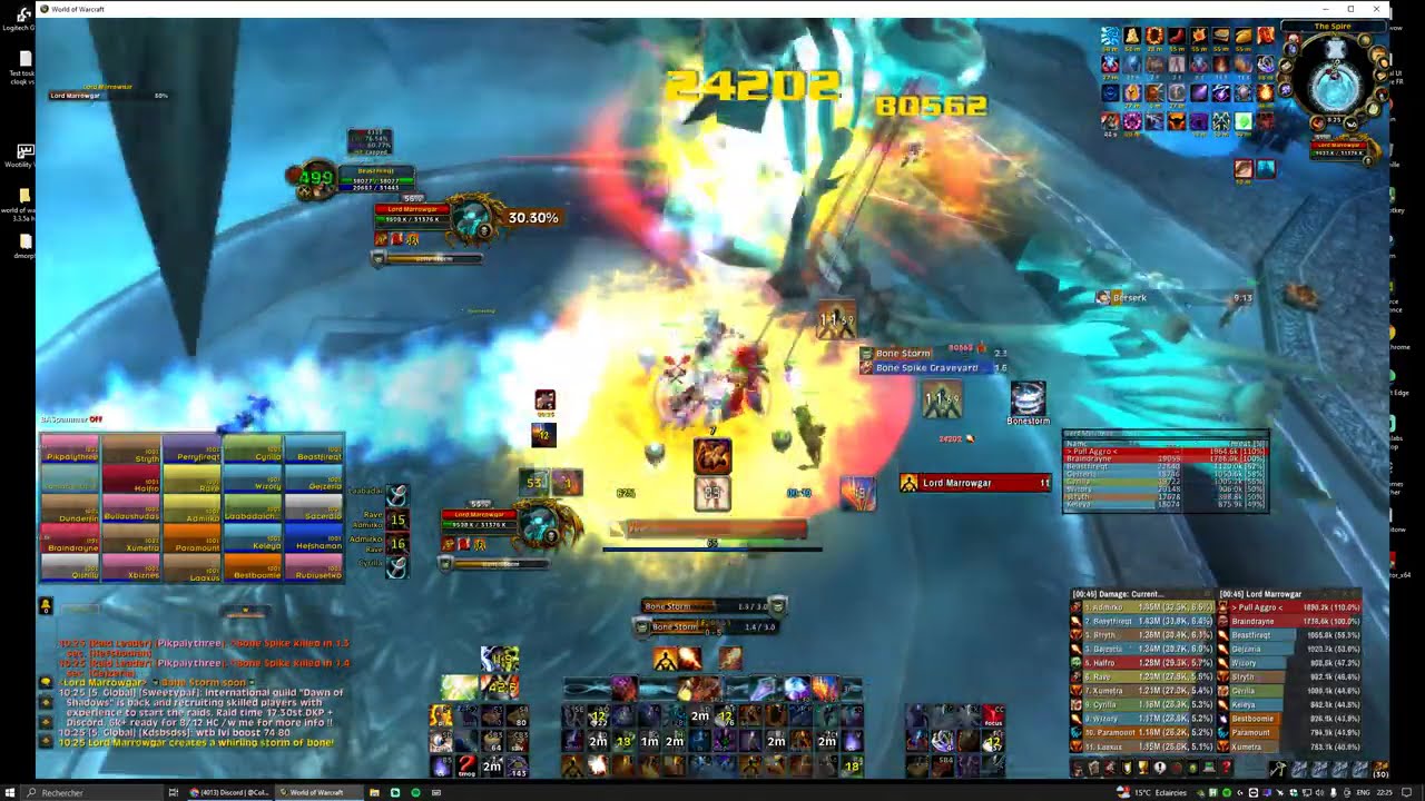 Marrowgar 25HC - 30k DPS - Fire Mage PoV - 0 externals