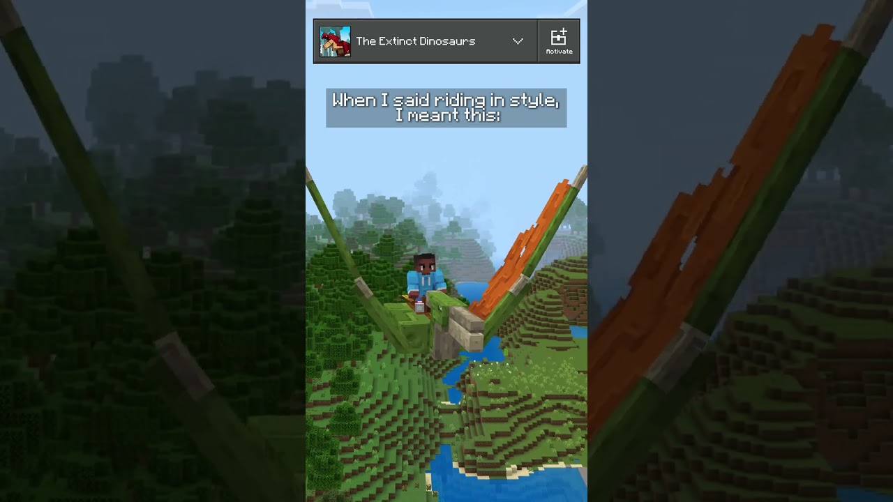 Forget Horses&hellip; I Ride Dinosaurs 🦖 #Minecraft #Dinosaurs #Addon
