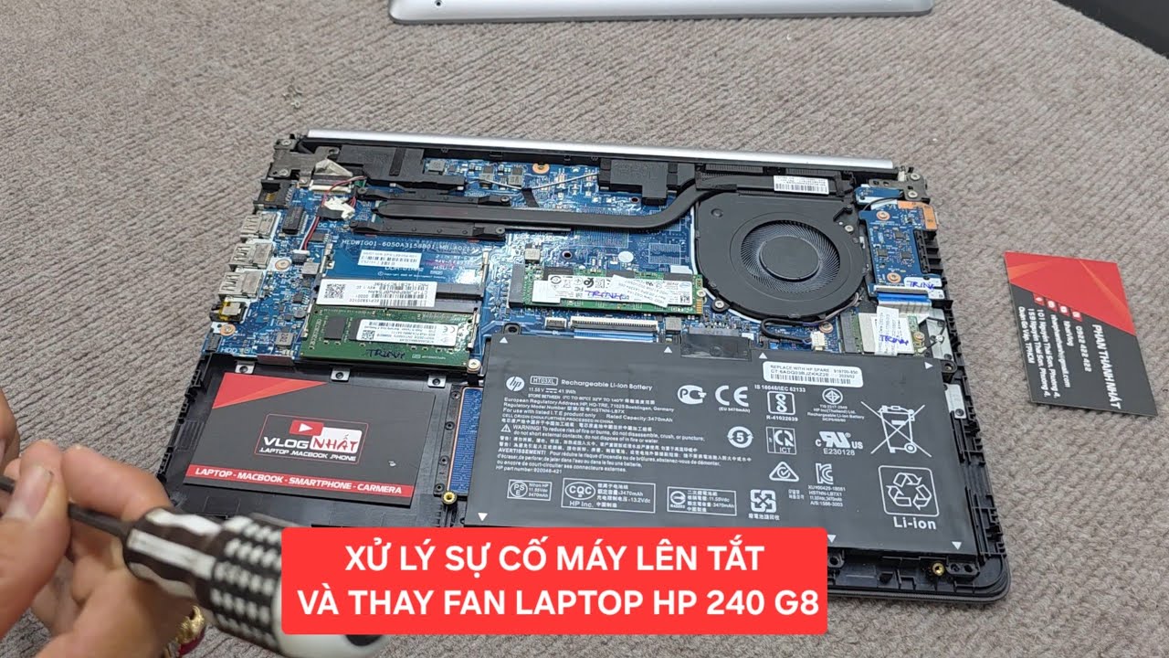 XỬ LÝ SỰ CỐ MÁY LÊN TẮT | THAY FAN LAPTOP HP 240 G8