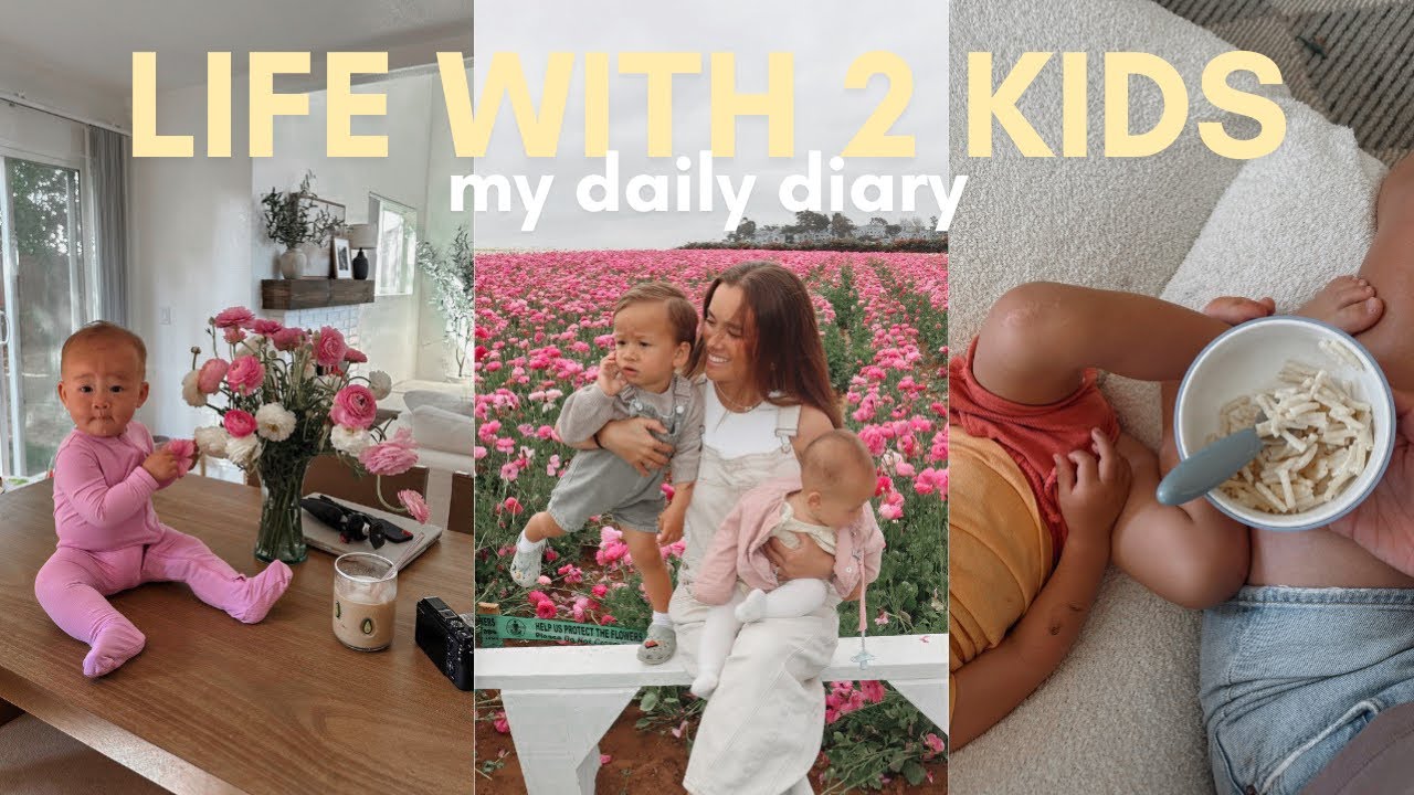 SAHM VLOG: coffee routine, flower fields, unboxing/haul, post-bedtime routine!