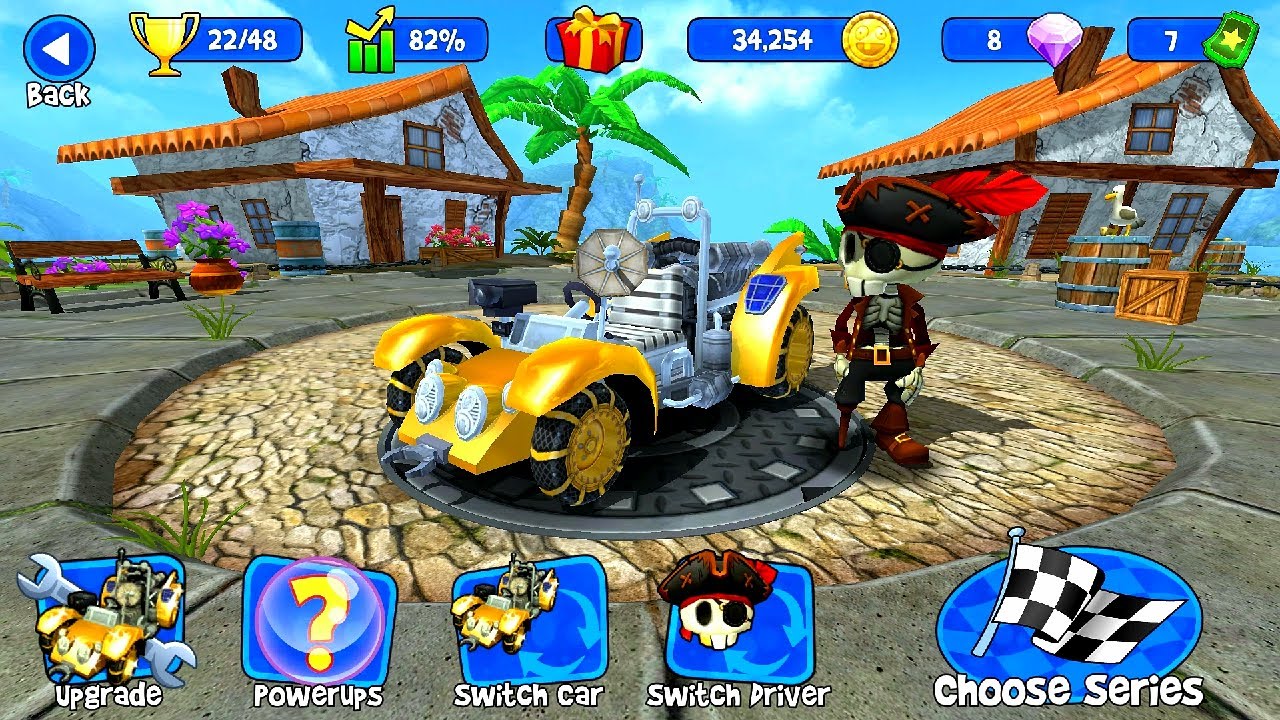 Championship Lunar Rover 1000 HP 2021 Game Play | Beach Buggy Racing 2014 PC