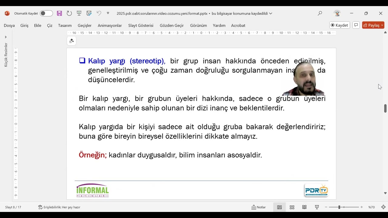 2025 PDR ÖABT - 2.SORU ÇÖZÜMÜ