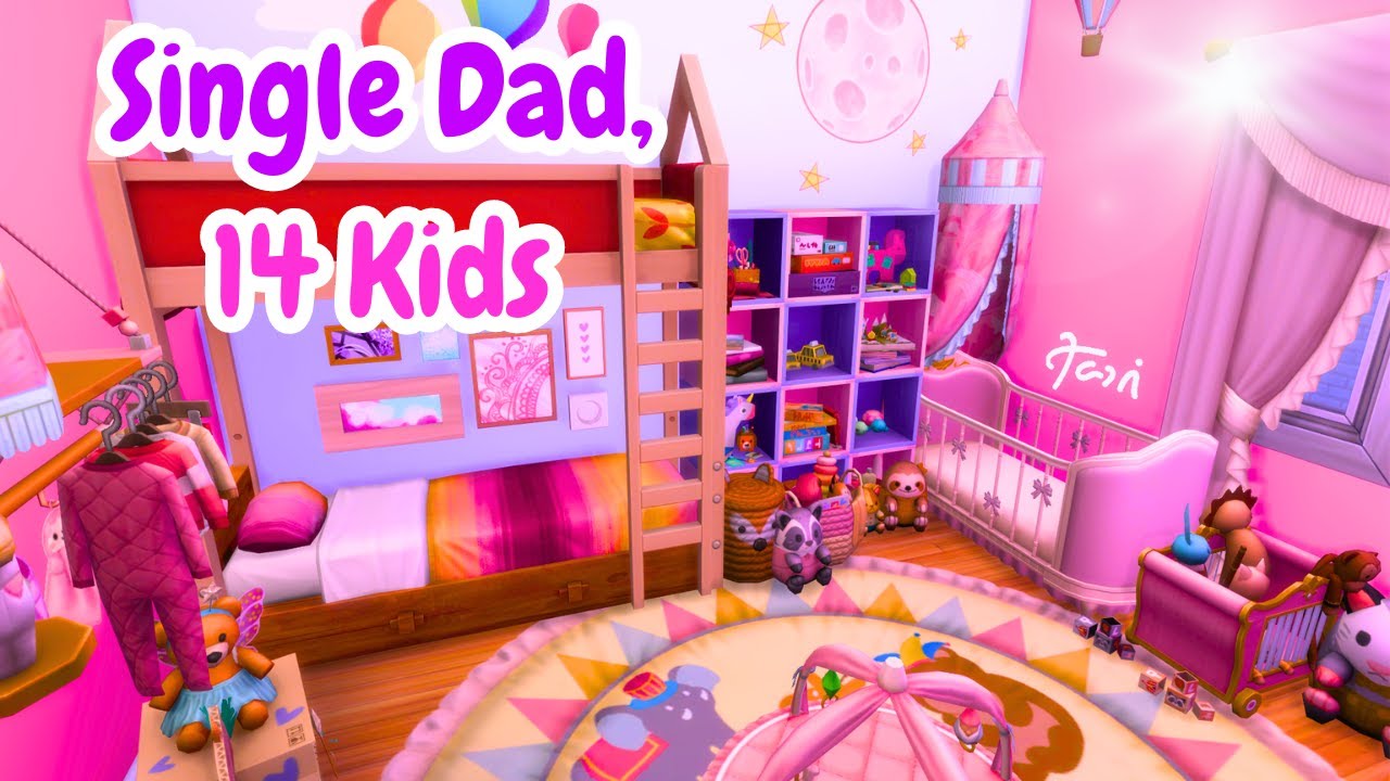 Single Dad, 14 Kids Apartment | The Sims 4 Speed Build (No CC)