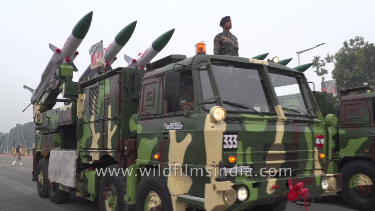 Military battle tanks and missile carriers roll down Rajpath, New Delhi: Republic Day 2019