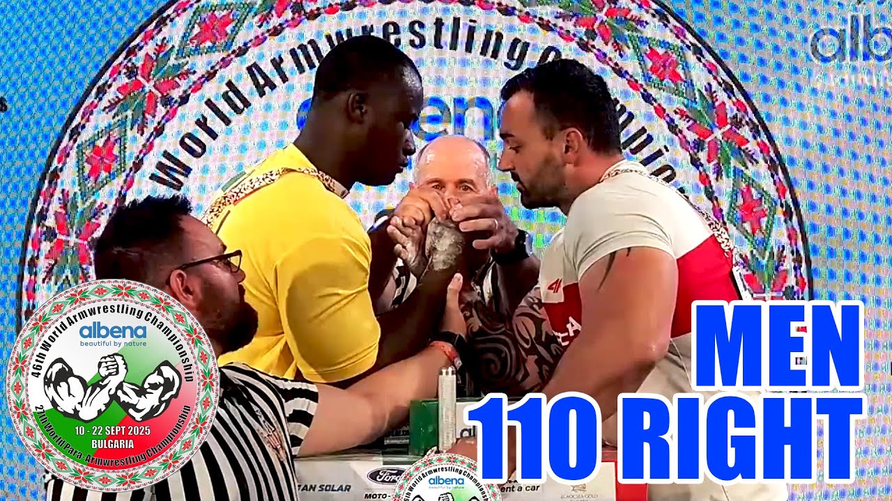 MEN 110 RIGHT HAND - WORLD ARMWRESTLING CHAMPIONSHIP 2025 - Bulgaria - Preliminary Matches
