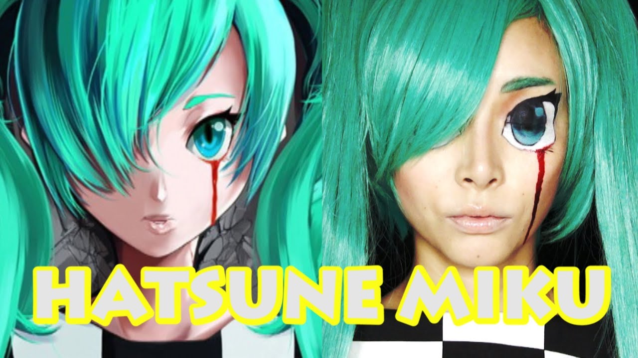 Halloween Makeup☆ Real Anime Eyes : Hatsune Miku Makeup / リアルアニメアイ：初音ミク