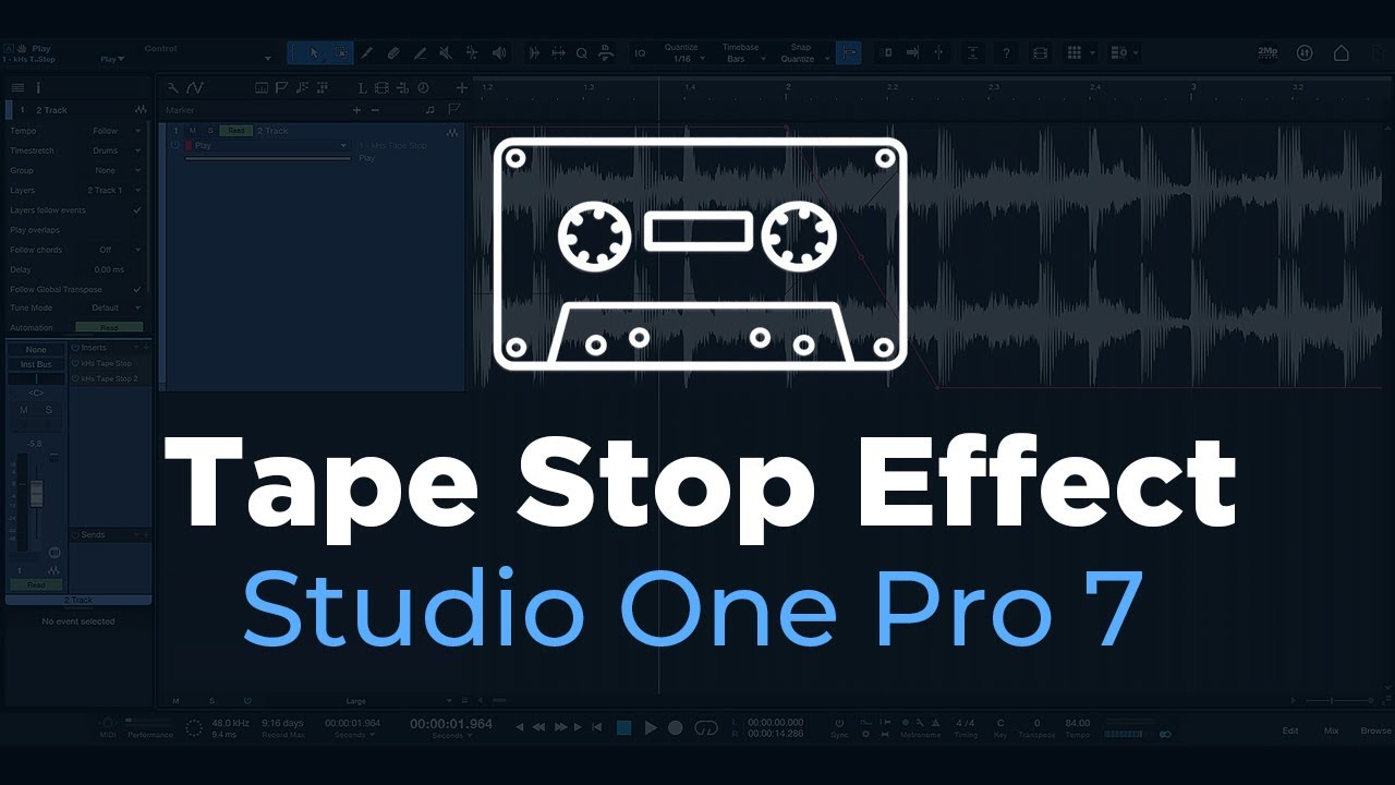 Tape Stop Effect in Studio One Pro 7