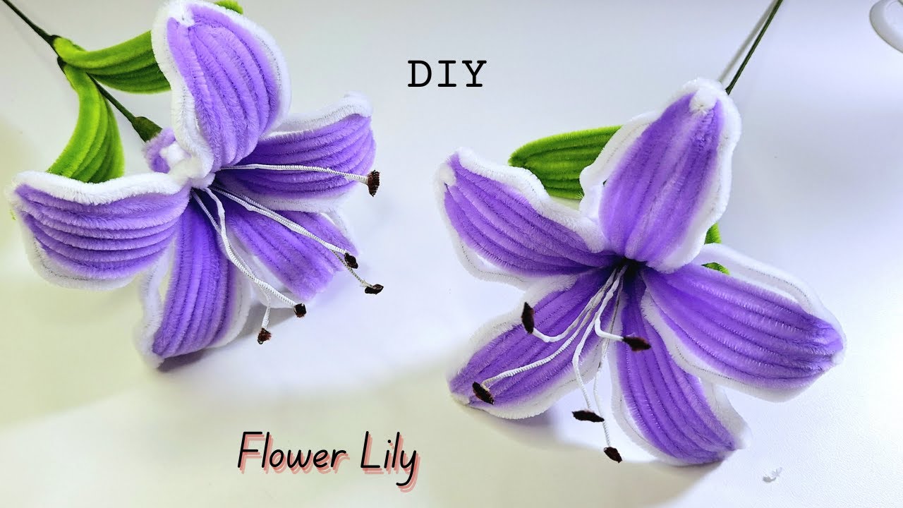 DIY Lily | How to Make Pipe Cleaner Flowers Lily - Easy Flower Crafts