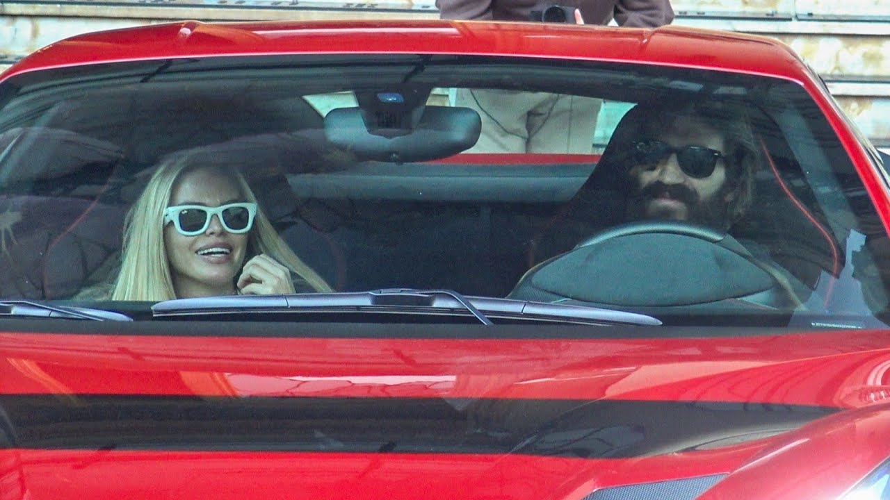 LEONARDO DEL VECCHIO & JESSICA SERFATY MICHEL arriving with his NEW FERRARI F12 TDF at Casino Monaco