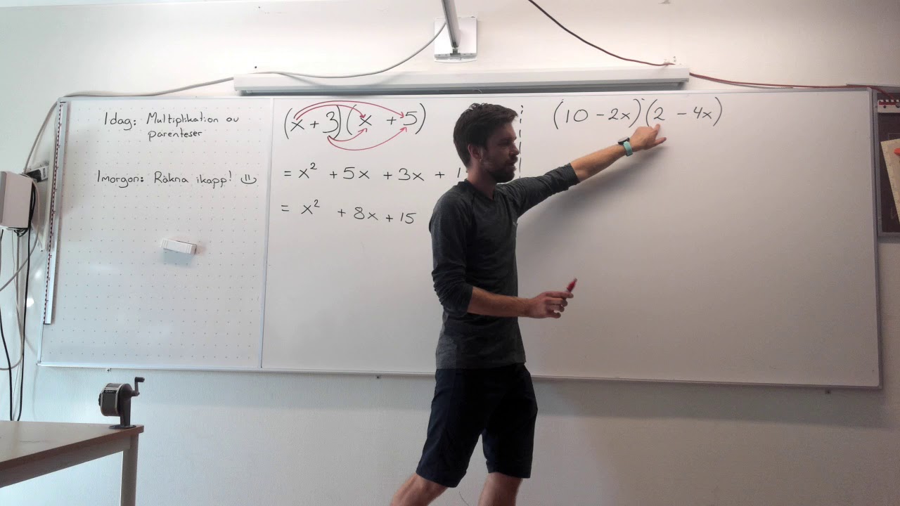 Matematik 2b, 1.1 Multiplikation av uttryck inom parenteser