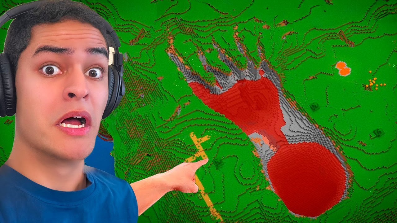 Encontrei a PEGADA GIGANTE de Sangue no Minecraft!