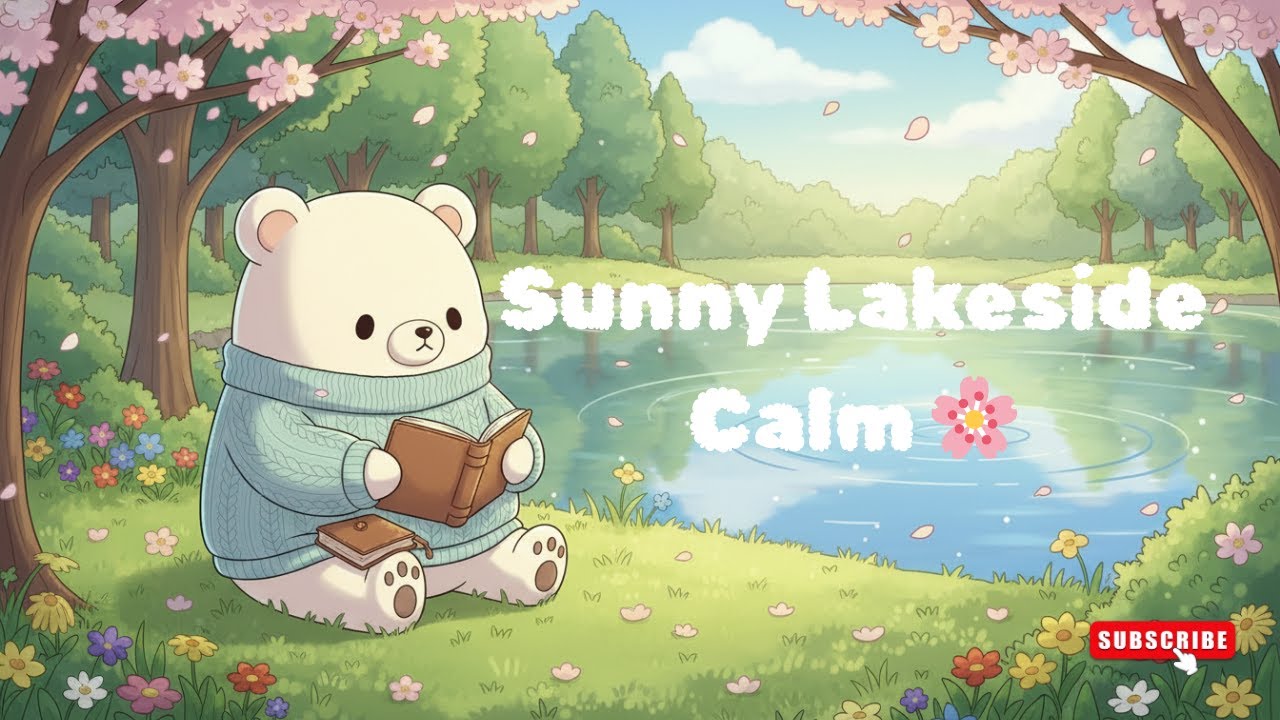 Sunny Lakeside Calm 🌸 Relaxing Nature Ambience for Reading, Writing & Focus