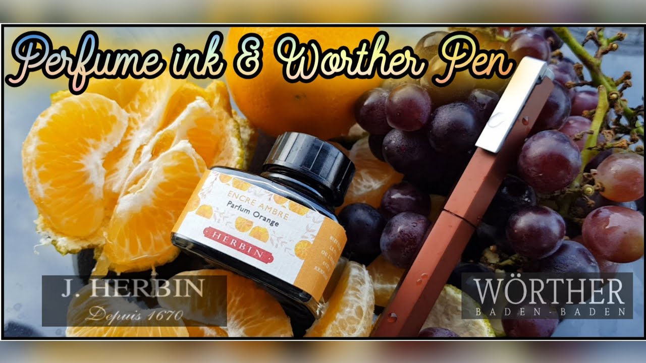 Worther Pen and Orange Perfume ink // (  Scented ink with Unique design fountain pen )