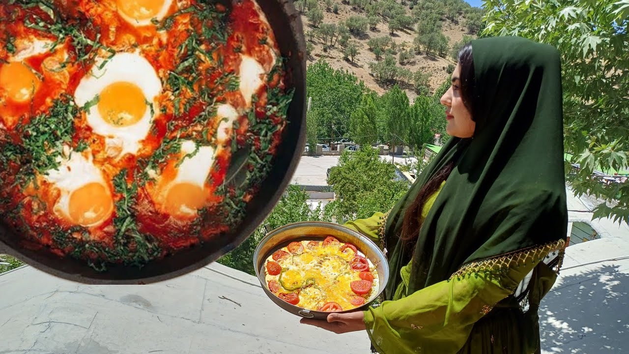 🦋Simple but Mouth-Watering! Bakhtiari Girl&rsquo;s Incredible Omelette in Nature