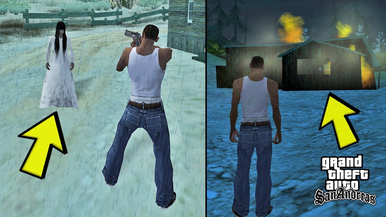 GTA SAN ANDREAS HAYALET KADIN VE YANAN EV ! TELEFON ÇALINCA GELİYORLAR