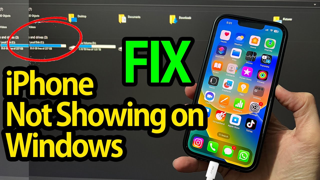 How to Fix iPhone not Showing up on PC Windows 8/10/11