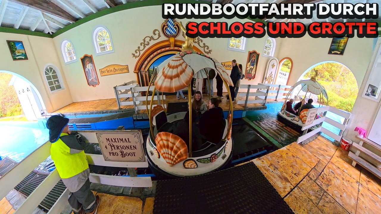 Rundbootfahrt durch Schloss und Grotte - Bayern-Park 2026 (POV) (4K) (Reisbach, Niemcy)