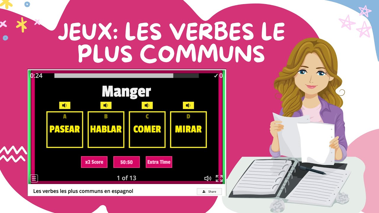 Jeux: Les verbes les plus courants en espagnol