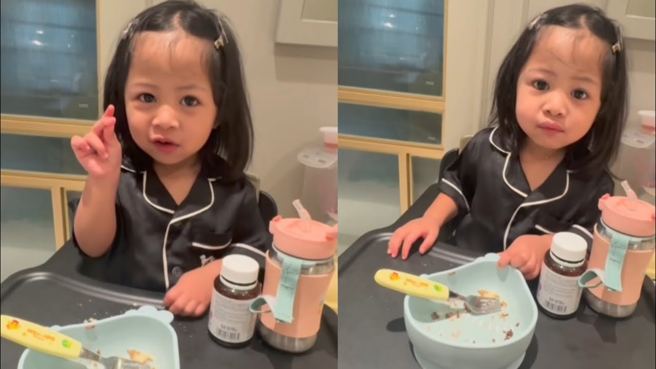 MASYALLAH TABARAKALLAH PINTER BANGET LILY UDAH BISA MAKAN SENDIRI 