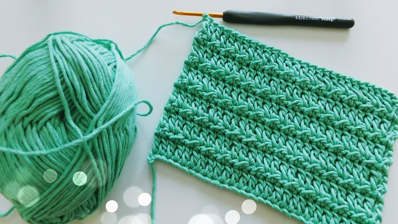 Punto Crochet Ganchillo . Fácil y bonito. Principiantes.Dos filas
