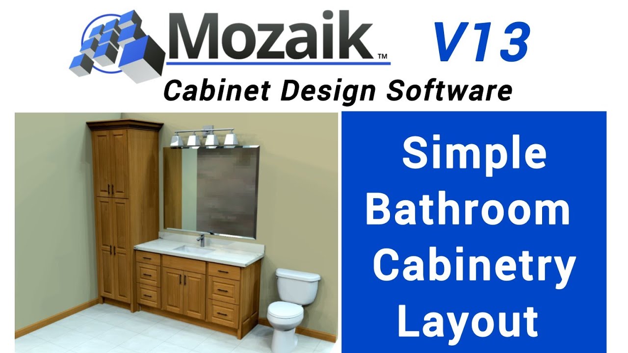 Mozaik Cabinet Design Software- Simple Bathroom Cabinetry # 343 #cabinetdesign