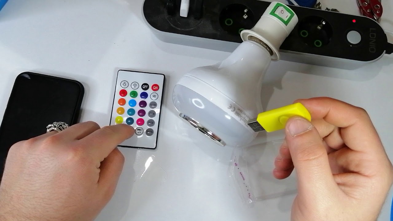 Bluetooth Hoparlör Akıllı LED Ampul Lamba Akıllı Ev 12 Renk Kablo İNCELEMESİ !
