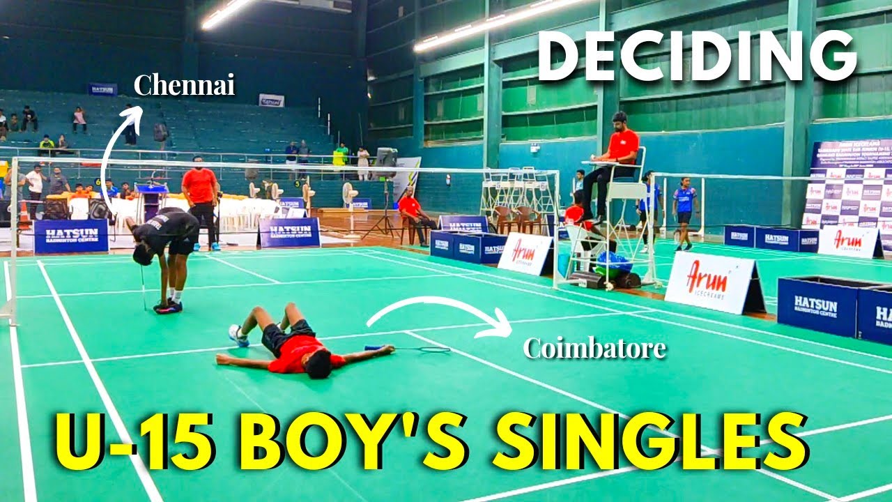 DECIDING GAME 🔥 | FINALS U-15 BOY'S SINGLES TAMILNADU SUB-JUNIOR BADMINTON RANKING TOURNAMENT 2023