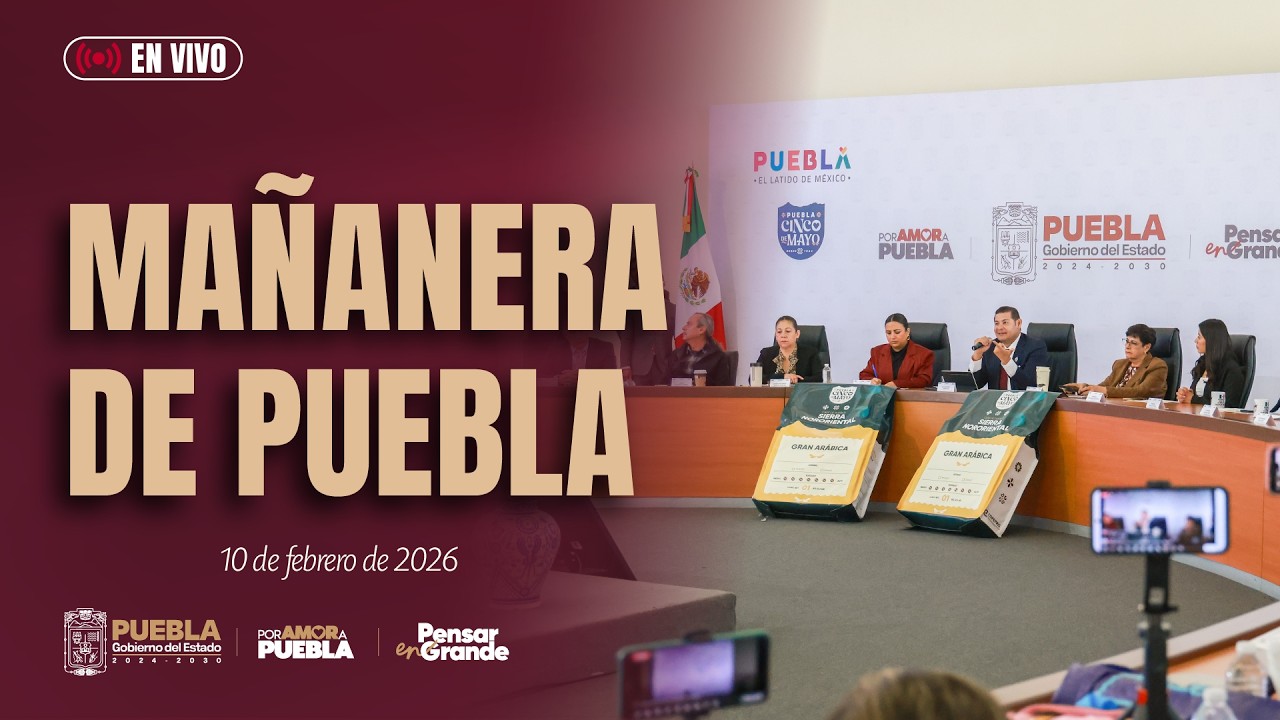 Mañanera de Puebla, desde San Matías Tlalancaleca.