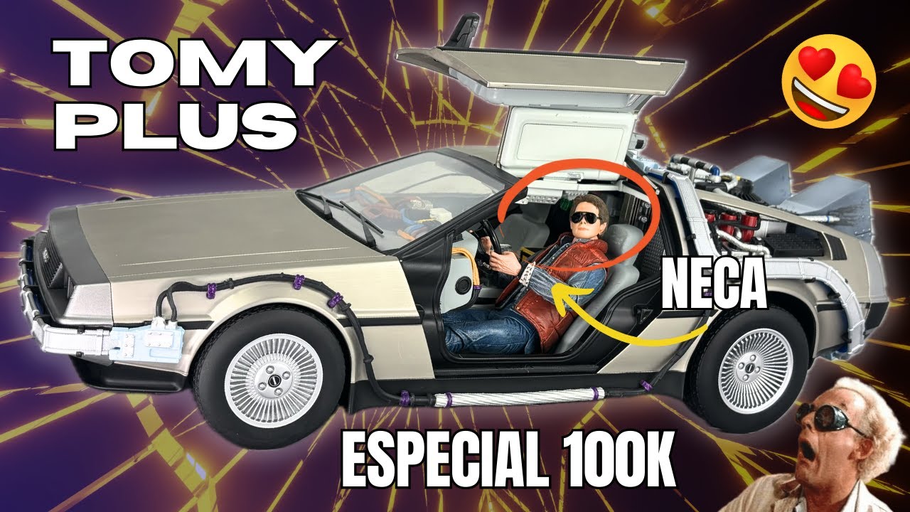 DELOREAN ESCALA 1:10 PARA FIGURAS DE NECA - VOLVER AL FUTURO