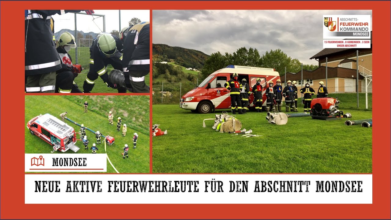 Neue aktive Feuerwehrleute f&uuml;r den Abschnitt Mondsee