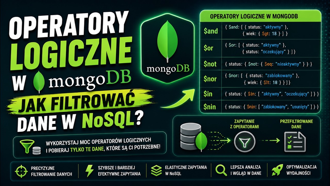 Operatory logiczne w MongoDB – jak filtrować dane w NoSQL?